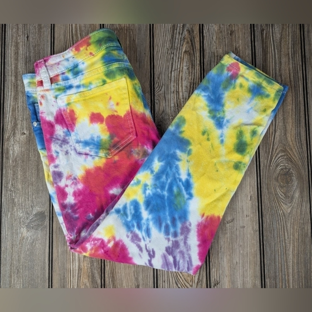 Ana tie-dye Capri denim pants size 27/4 - Picture 7 of 14